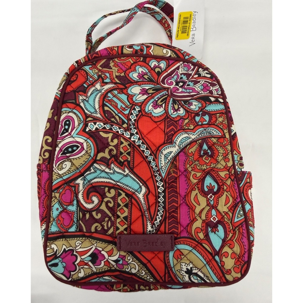 Vera Bradley Lunch Bunch in REGAL Paisley RARE RETIRED, TEAL, RED, PINK GORGEOUS
